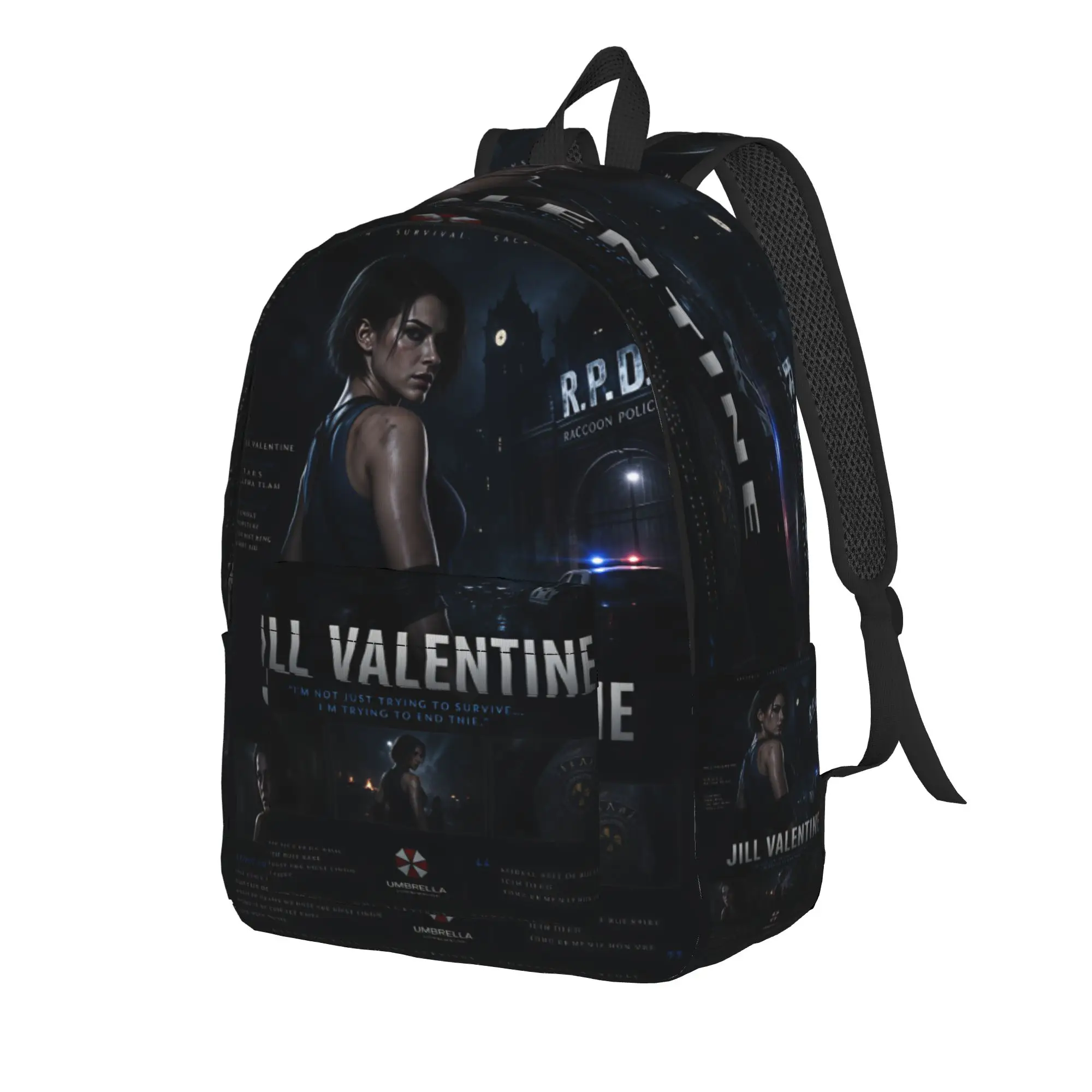 Jill Valentine Resident Evil  Backpack  Workout Backpacks Male Designer Print High School Bags Cool Rucksack