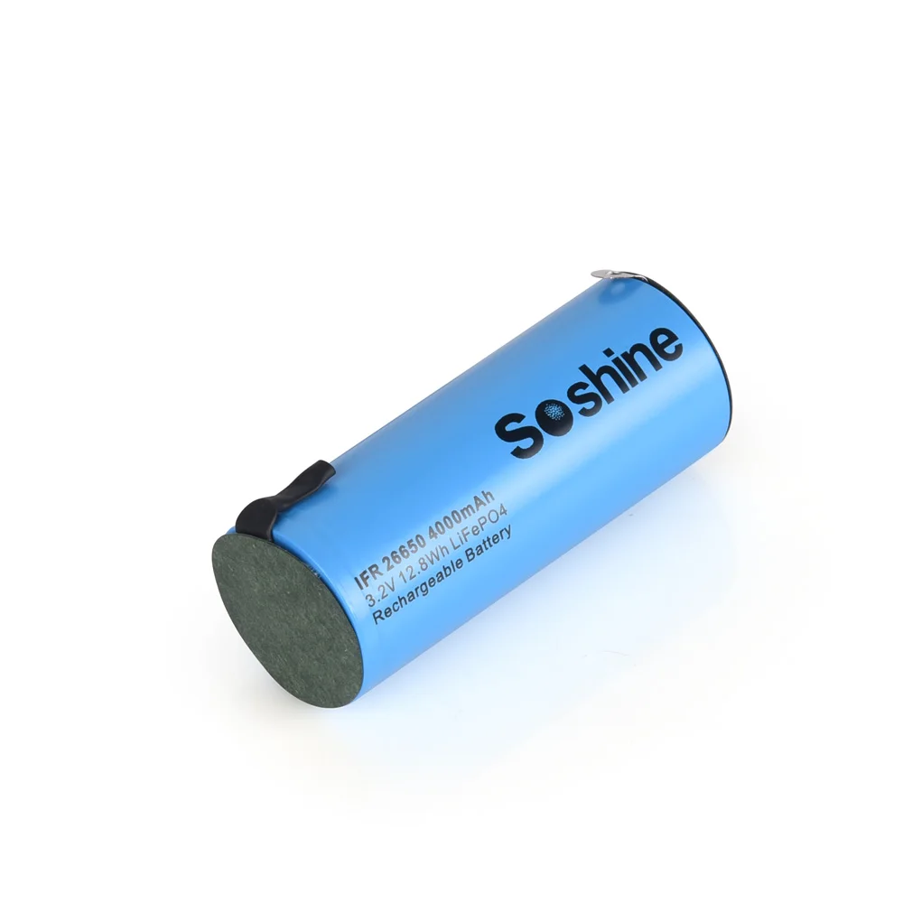 Soshine 4000mAh 26650 Battery+DIY Nickel Sheet 3.2V 4000mAh LiFePO4 Rechargeable Battery for Laser Flashlight RC Toys Helicopter view 3