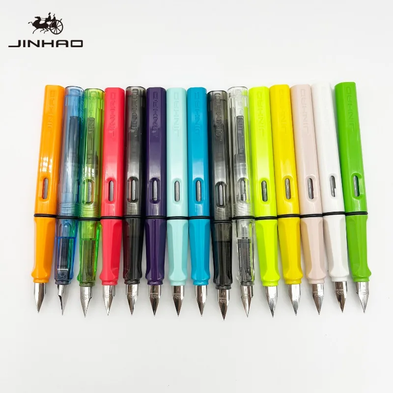 5/10 PCS JINHAO 619 Fountain Pen High Quality Colors Student F EF Nib Ink Pen Calligraphy Pen Stationery School Office Supplies