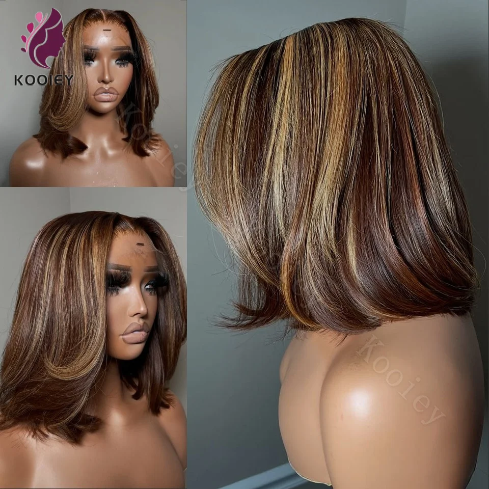 

Highlight Body Wave Wig Brazilian Human Hair Wigs For Black Women 13x4 Honey Blonde Silk Top Wigs 5x5 HD Lace Closure Wig