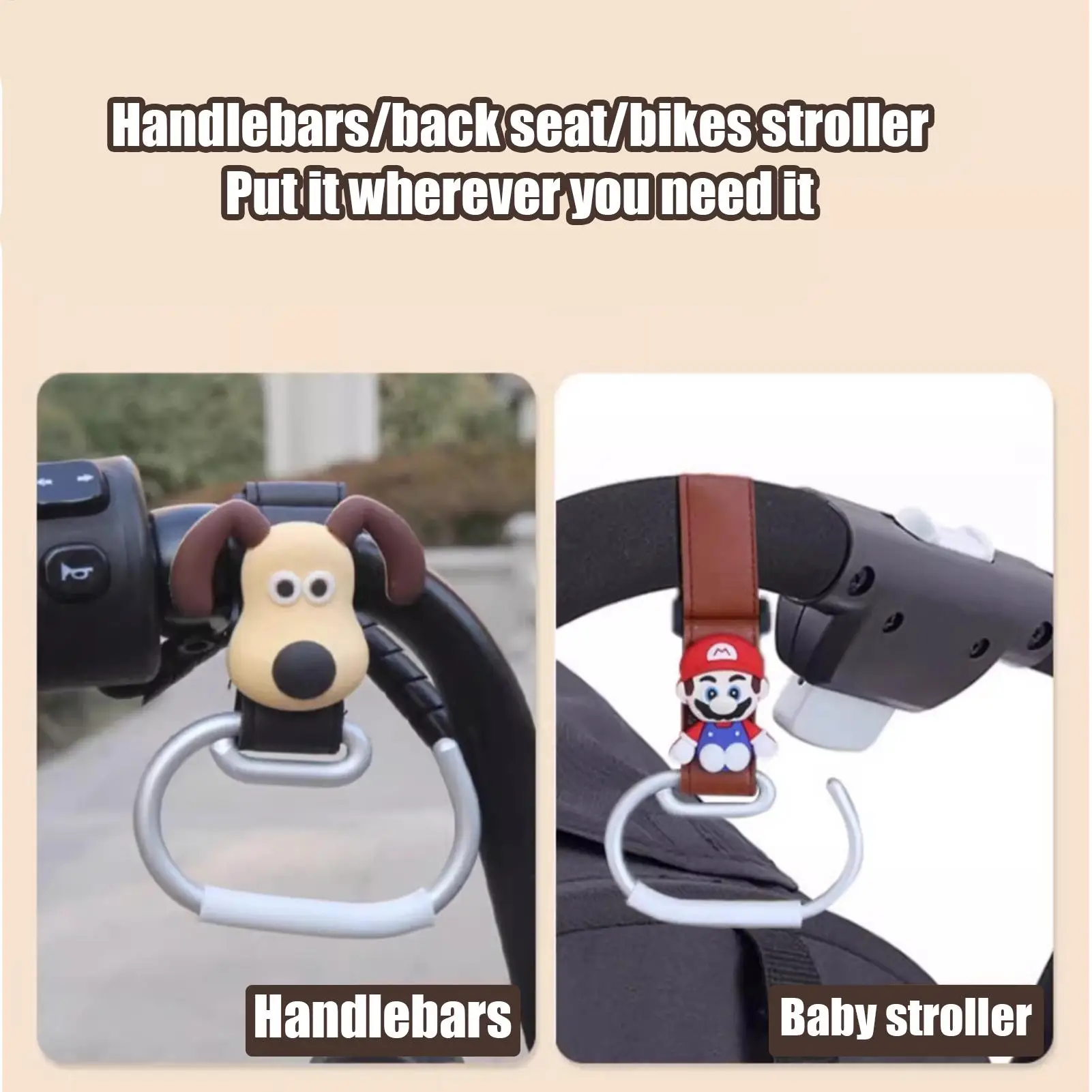 

Stroller Carabiner Clip Heavy Duty Lightweight Large Stroller Straps Bag Hook Attachment For Travel Airplane Park Electric