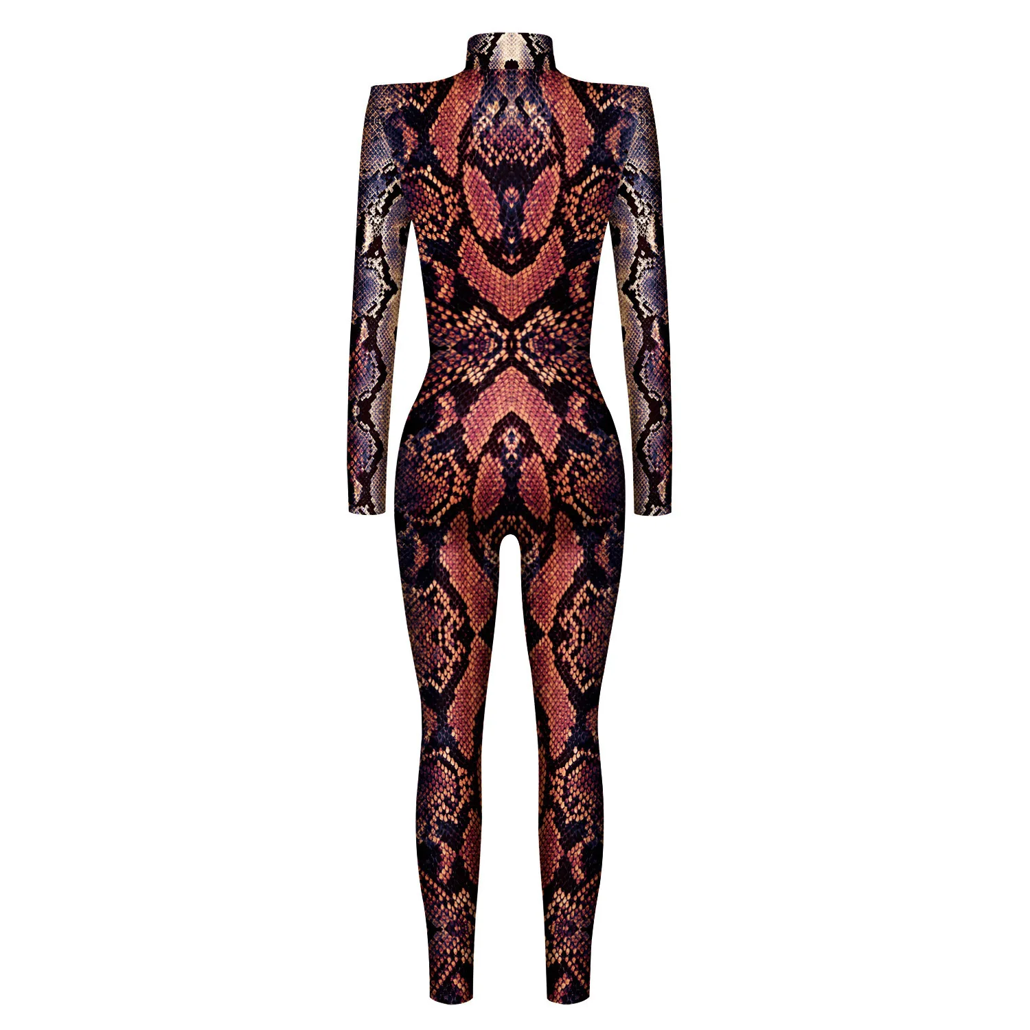 Herren Damen Punk Future Roboter Drache Schlange Totenkopf 3D-Druck Bodysuit Erwachsenen-Halloween-Kostüm Party Rollenspiel Schlanker Jumpsuit – Detail 23