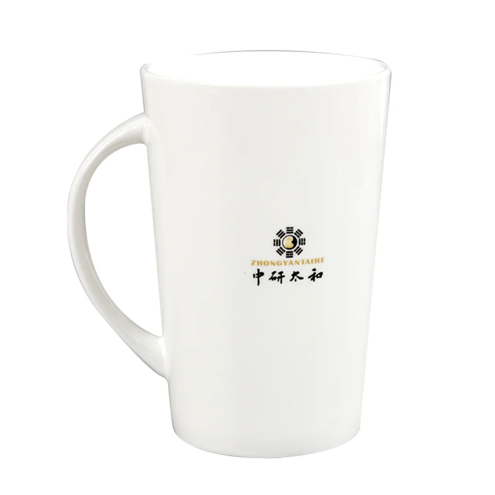 ZHONGYAN TAIHE-Xícara De Chá De Porcelana, Caneca De Café Em Caixa De Presente, Fine Bone China, Breakfast Home Kitchen Branco, 400 ml, Estilo Euro