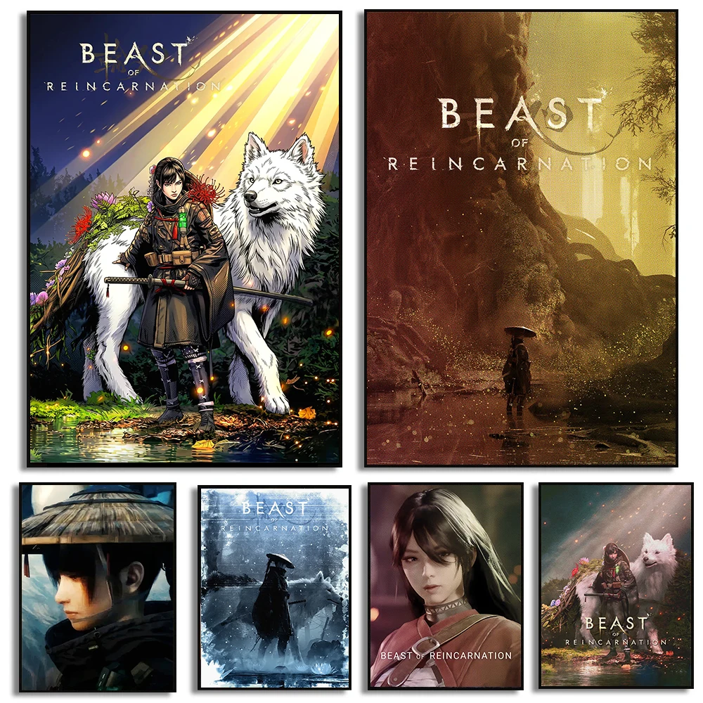 Game Beast of Reincarnation Poster Latest Games Prints Canvas Painting Wall Art Pictures Home Room Modern Japanese Game Decor