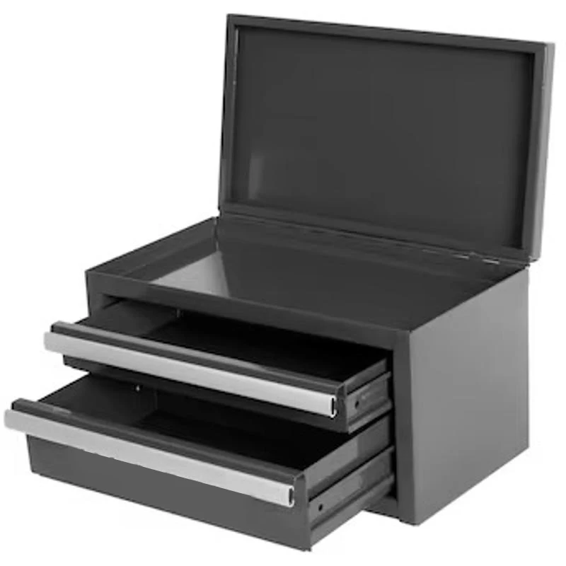 صندوق أدوات معدني صغير متعدد الألوان صندوق أدوات أنيق صندوق تخزين مكتبي مع درج #2