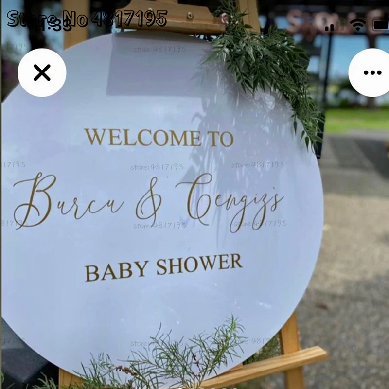 

Welcome To Baby Shower Sign Vinyl Wall Board Sticker Parties Custom Kids Name Wall Art Decals Personalized Home Decoration