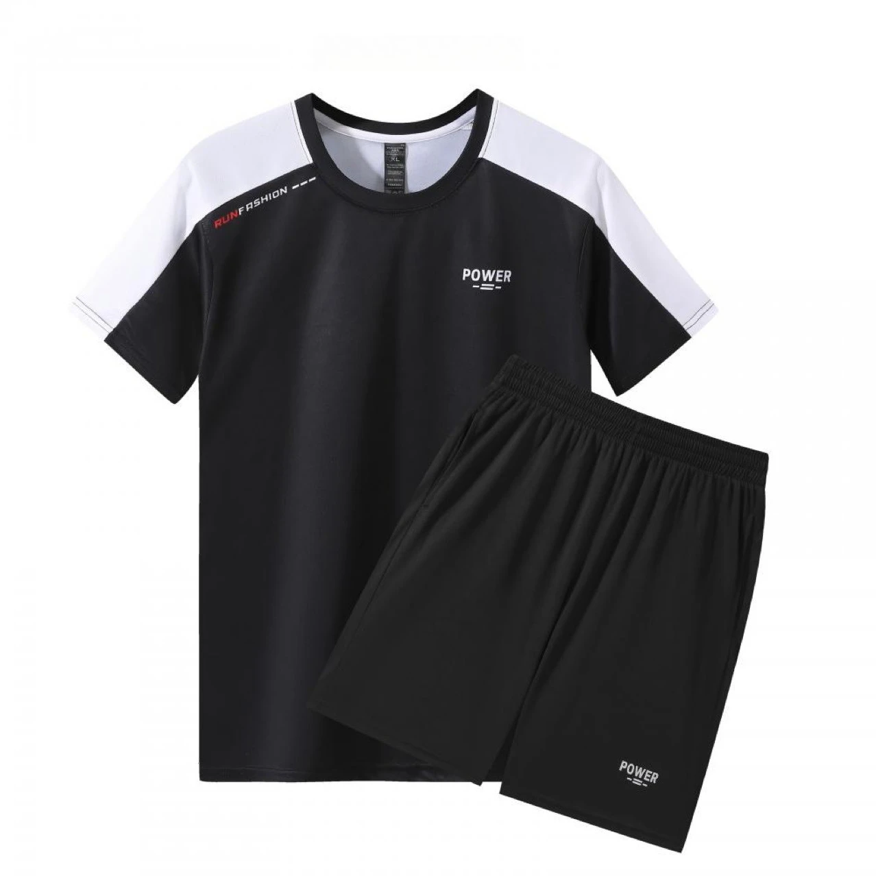 プロ仕様ポリエステル製アスレチックトラックスーツ-マラソンランナー向け-速乾性・通気性のあるランニングセット-マッチングショーツ付き