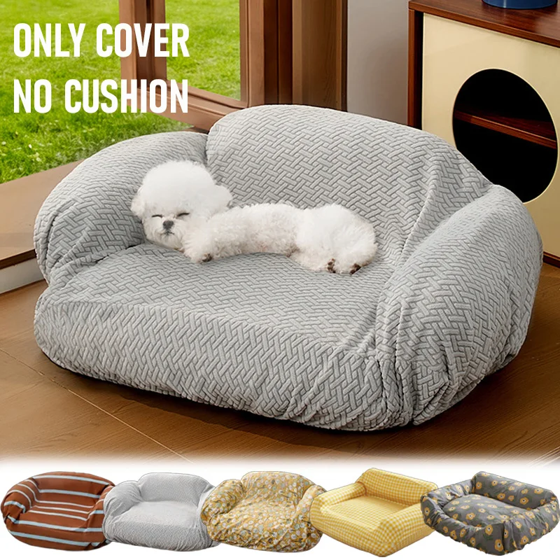 

Pet Bed Cover Removable Washable Dog Mattress Replacement Cover Durable Soft Grey Nest Cover Easy Clean for Small to Large Dogs
