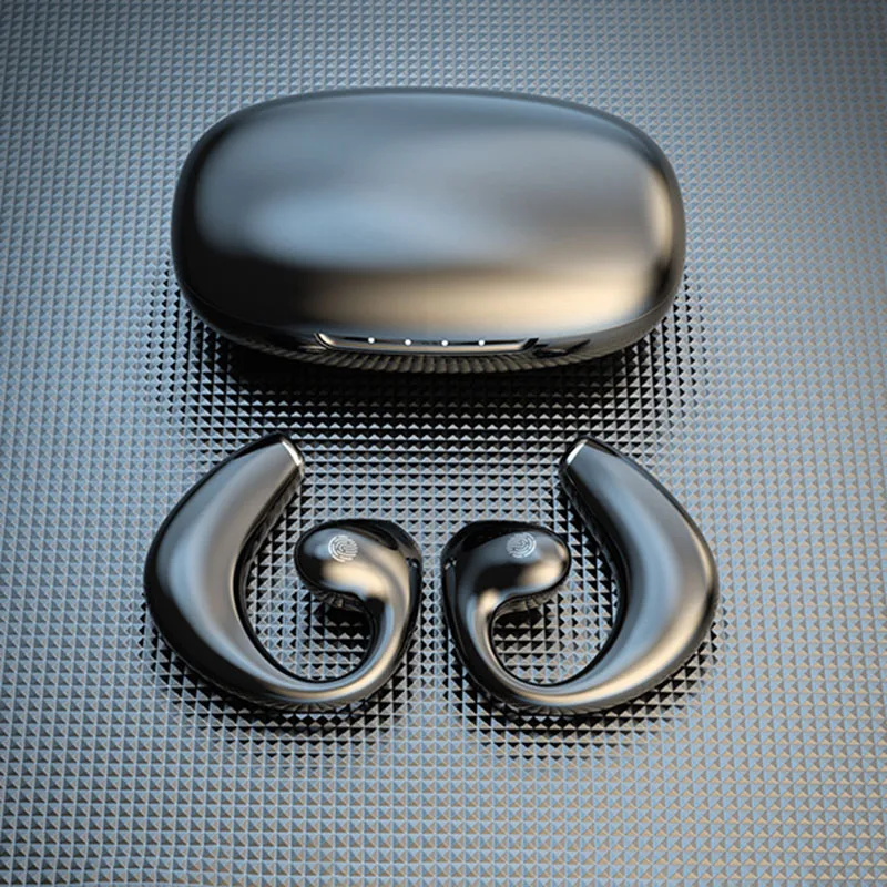 Drahtloses Bluetooth 5.3-Headset, Ohrbügel, Sport, Laufen, Ohrstöpsel, Typ-C-Ladekopfhörer, Knochenleitung, TWS mit Leistungsanzeige