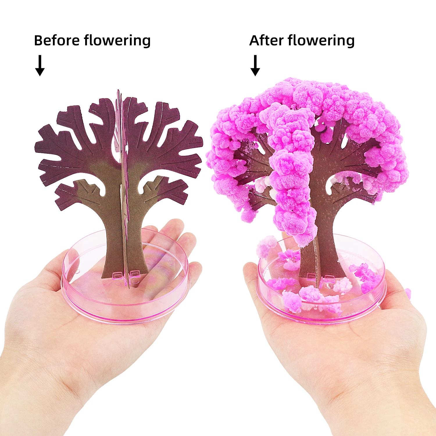 Magically Paper Cherry Blossom Crystal Trees Christmas Magic Growing Tree Desktop Cherry Blossom Science Toys Novelty Funny gift