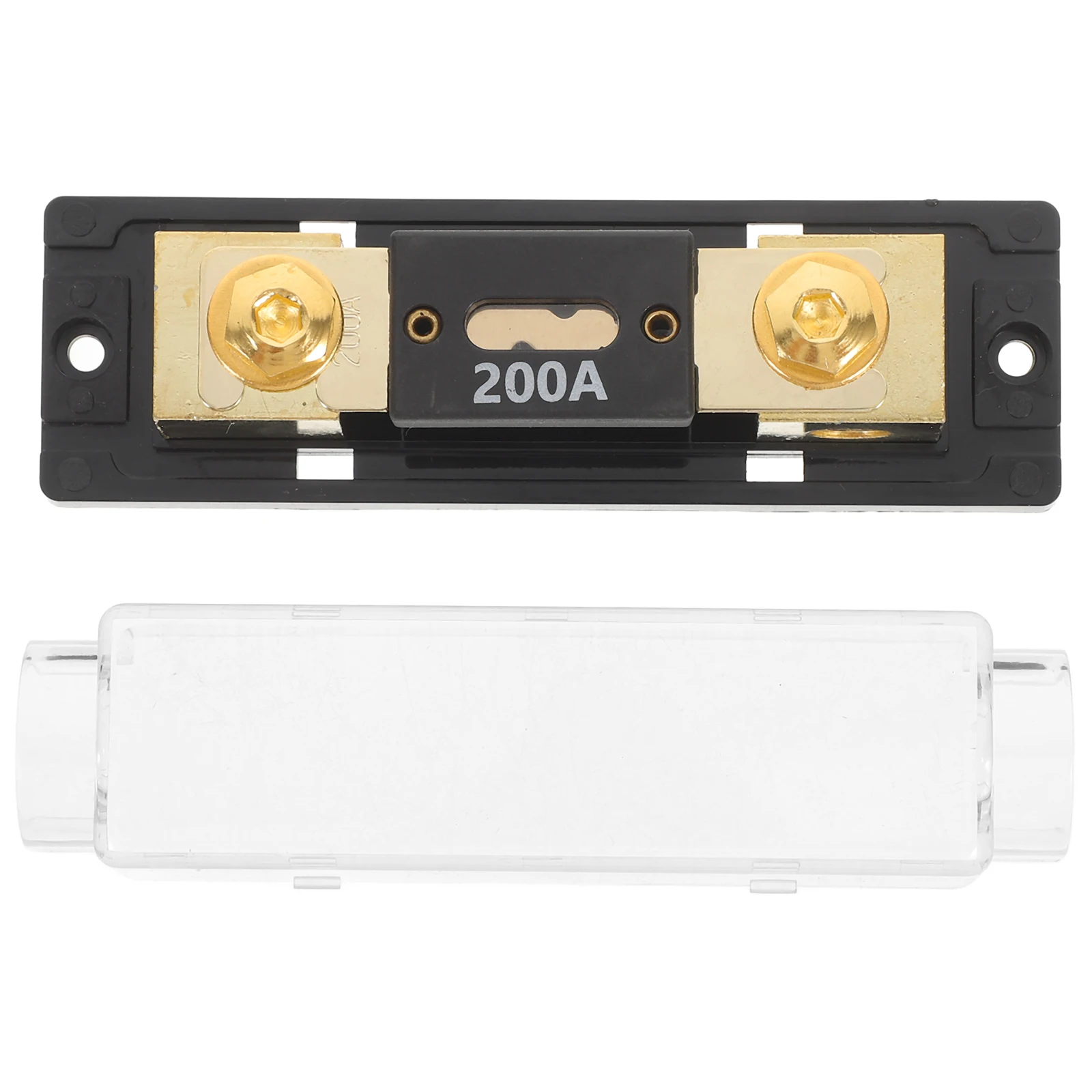 

Fuse Holder Block 200A Black Base for Auto Audio Amplifier Box Plastic Speaker Protection