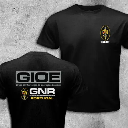 Portugal GNR National Guard Gendarmerie GIOE Special Forces Unit T-Shirt Short Sleeve Casual Cotton O-Neck Men Shirts