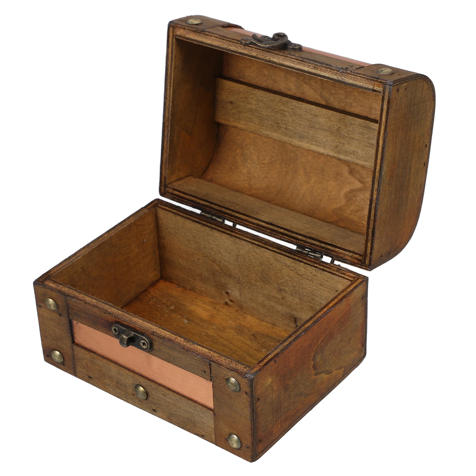 

Wooden Storage Box Vintage Jewelry Organizer Small Items Keeper Card Display Props Retro Wooden Box Keepsake Container