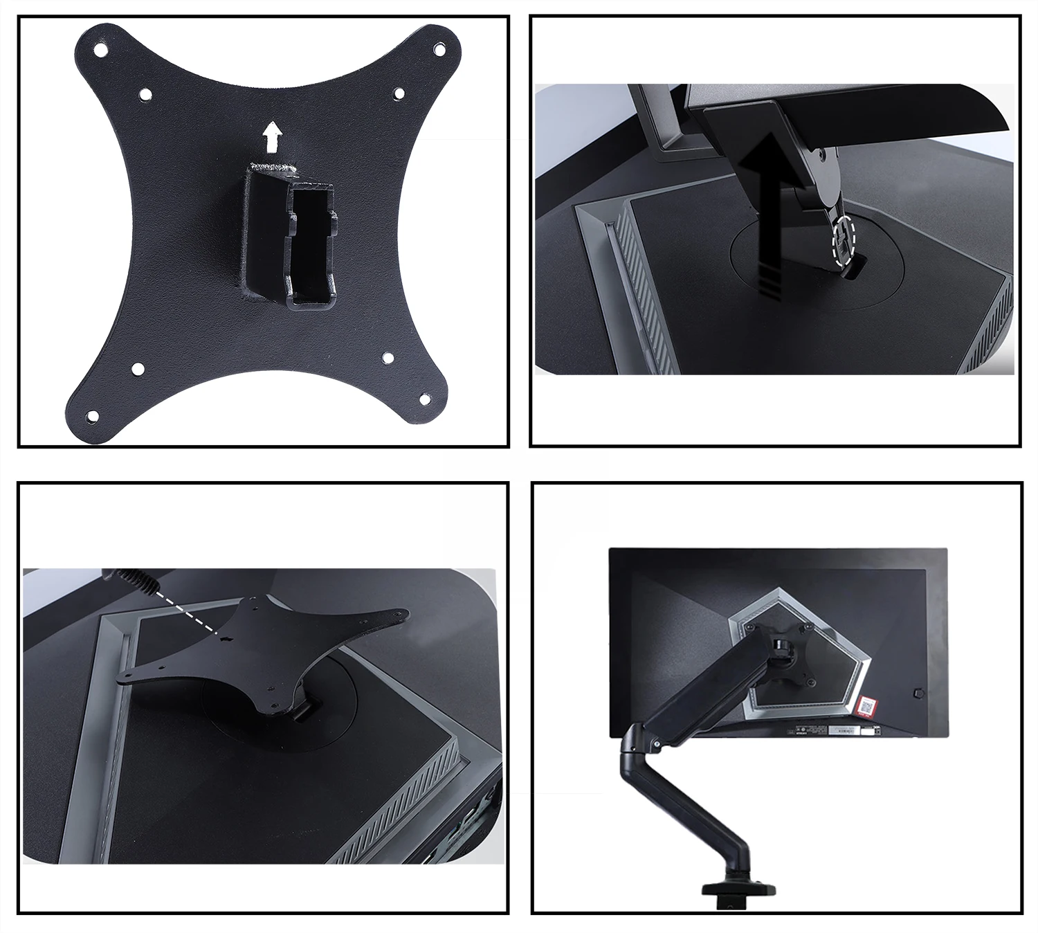 

Metal - VESA Wall Mount Adapter Compatible with AOC Agon AG276QZD2 AG276QZD Monitor Bracket Mounts to Stand / Arm / Desk Mount