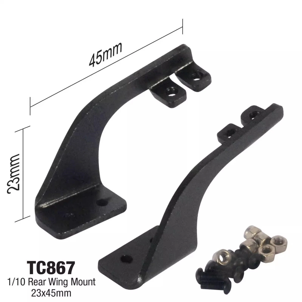 

TC867 1/10 Aluminum rear wing mount (23mm X 45mm)