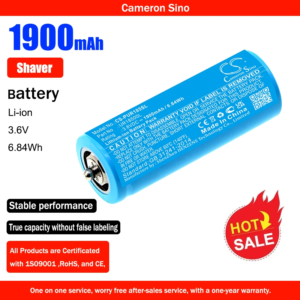 Shaver UR18500L 3018765 6703925 1900mAh Battery Braun for Rasierer Series 7 Braun 5375 Silk-epil 5377 Silk-epil 5671 Silk-epil