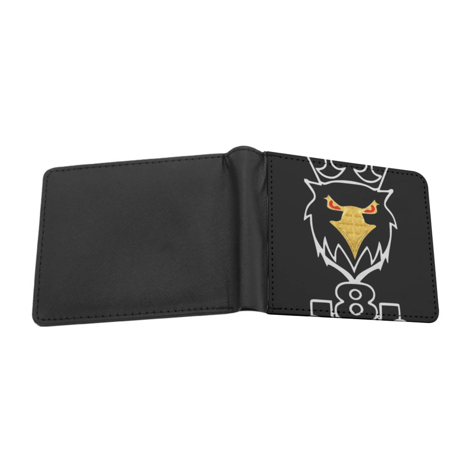 V8 Griffin King Of The Road Brushed Slver Personalized Wallet For Men And Women Pu Leather Short Pocket Purse V8 Truck Lorry