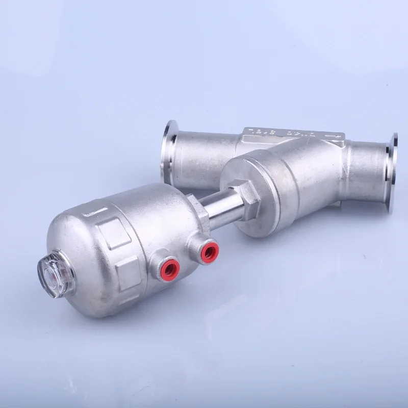 304 Stainless Steel Pneumatic Quick-install Angle Seat Valve 16bar Angle Seat Valve PTFE Sealing valve 1/2" 3/4" 1 inch