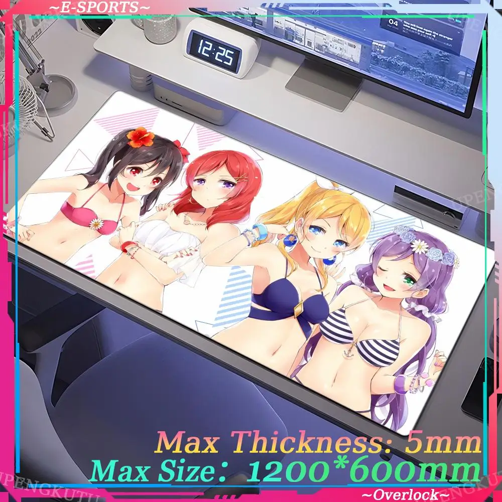 New products l_love_live Desk mats Mouse DIY gaming computer Pad Oversized Gaming Floor mat 1200X600MM