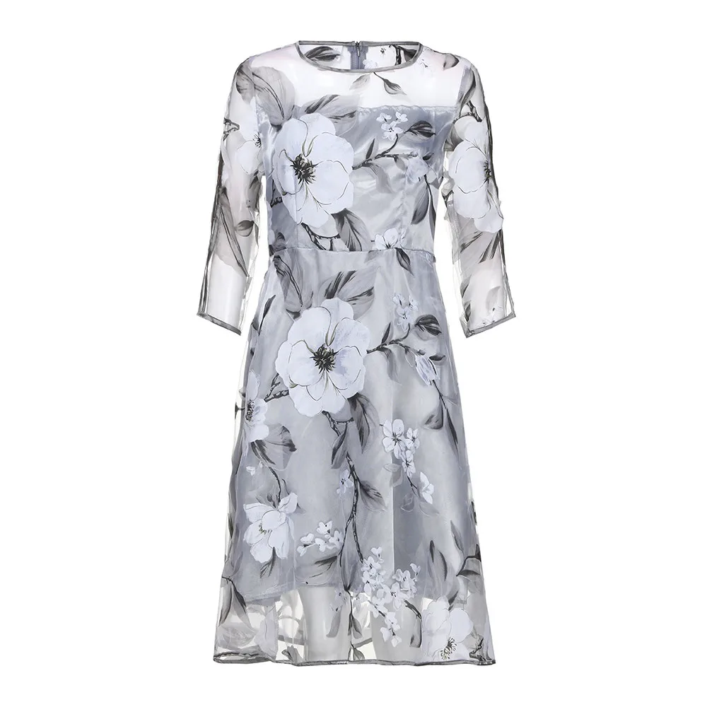 فساتين للنساء 2025 فستان نسائي صيفي مطبوع عليه زهور لحفلات الزفاف فستان حفلات الكوكتيل Vestidos De Mujer Elegantes #4