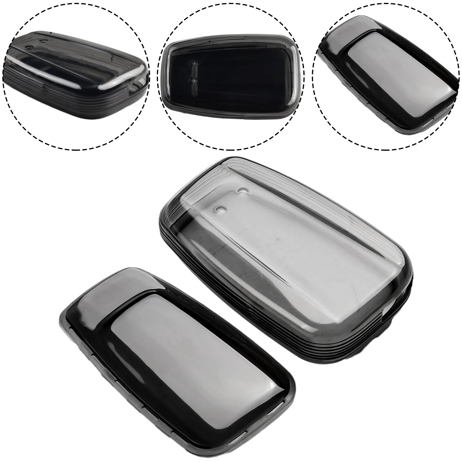 

Protective Key Fob Cover for Toyota For Highlander For RAV4 Transparent Black Simple and Reliable Installation 1Pcs