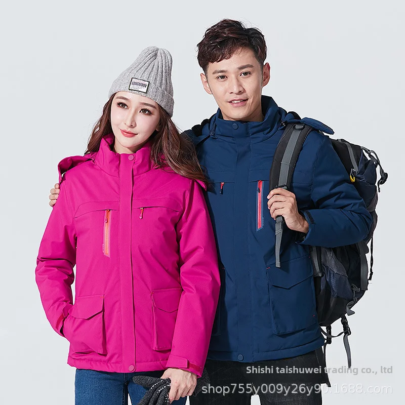 Couple StyleUSBCharging Outdoor Intelligent Heating Shell Jacket Windproof, Waterproof and Warm Coat