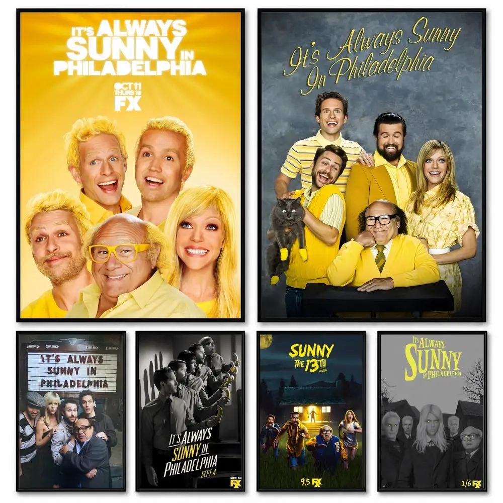 ITS ALWAYS SUNNY IN P--pHILADELPHIAs TV Show Poster Room Decor Home Wall Art Printing Waterproof Garage BedRoom Posters Gift
