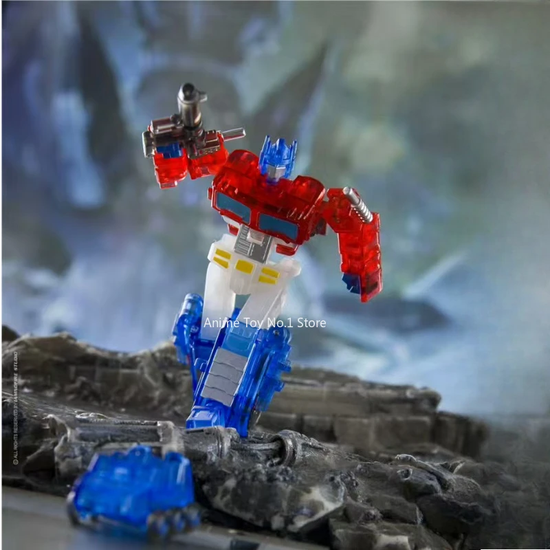 

Модель робота-трансформеры DW-E04F, красочная прозрачная аниме-акция Optimus Prime, популярное любимое деформация фигуры