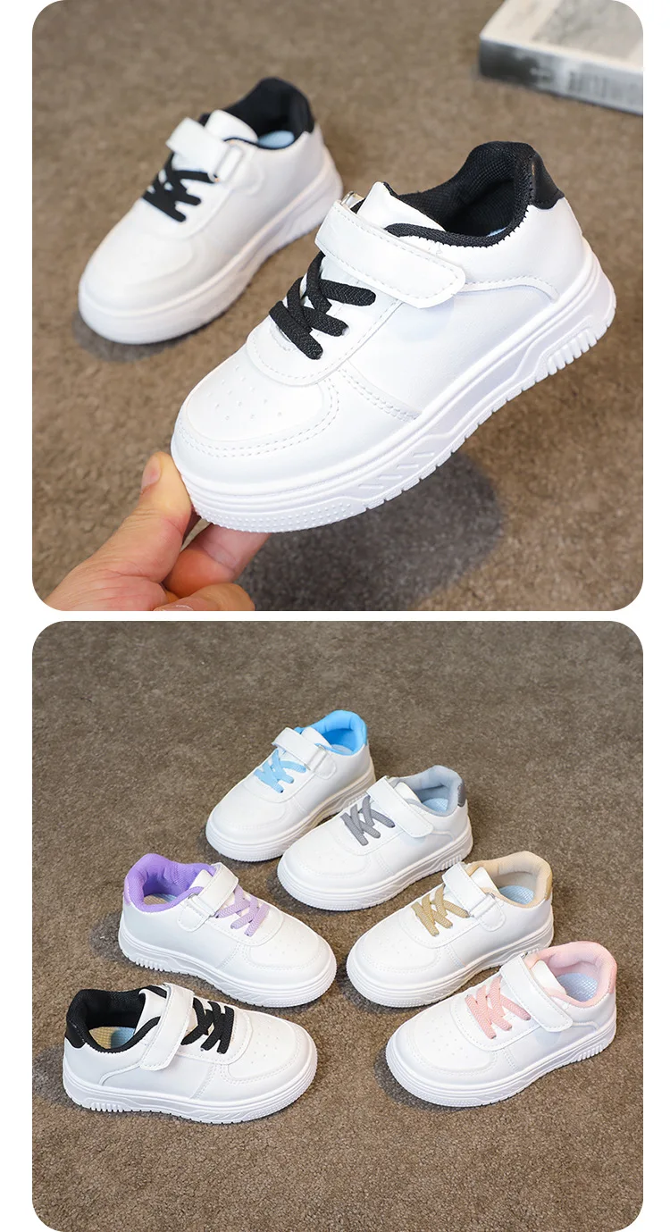 2026 Herbst Kinder Barfußschuhe mit breiter Zehenbox für Jungen und Mädchen – Minimalistische Sneaker aus leichtem Kunstleder mit Klettverschluss – Detail 31