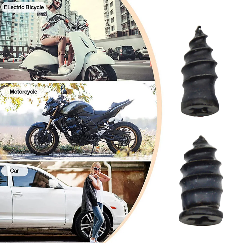 10 pçs de borracha unhas reparação pneu a vácuo plugue do prego punctura reparação tira selos auto motocicleta bicicleta roda kits reparação pneu