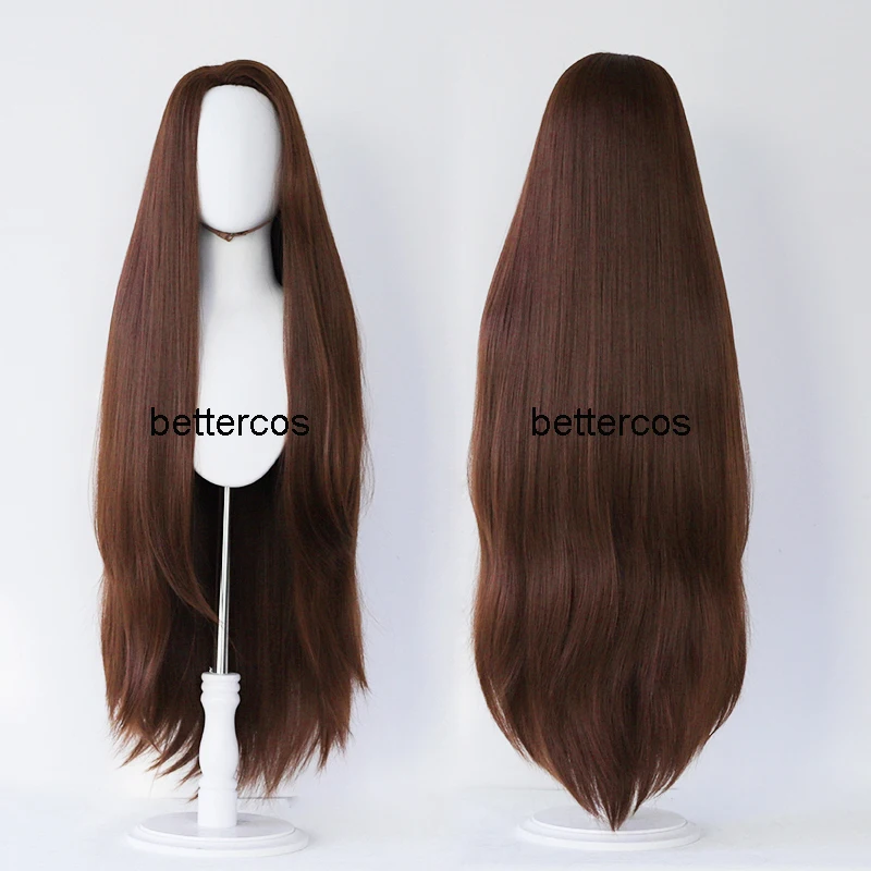 High Quality Anime Alien Stage Hyuna Cosplay Wig Long Straight Red Brown Heat Resistant Synthetic Hair Anime Wigs + Wig Cap