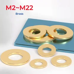M2 M2.5 M3 M4 M5 M6 M8 M10 M12 M14 M16 M18 M20 M22 GB97 Brass Flat Washer Solid Brass Plain Gasket Pad