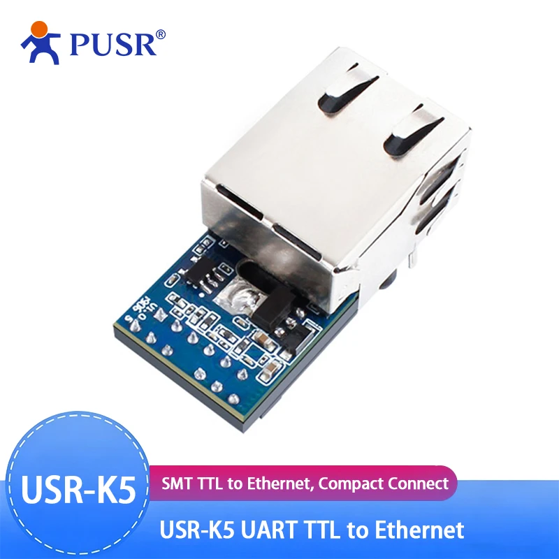 usr-k5-uart-シリアルイーサネットコンバータモジュール、tcp-ipプロトコル内蔵