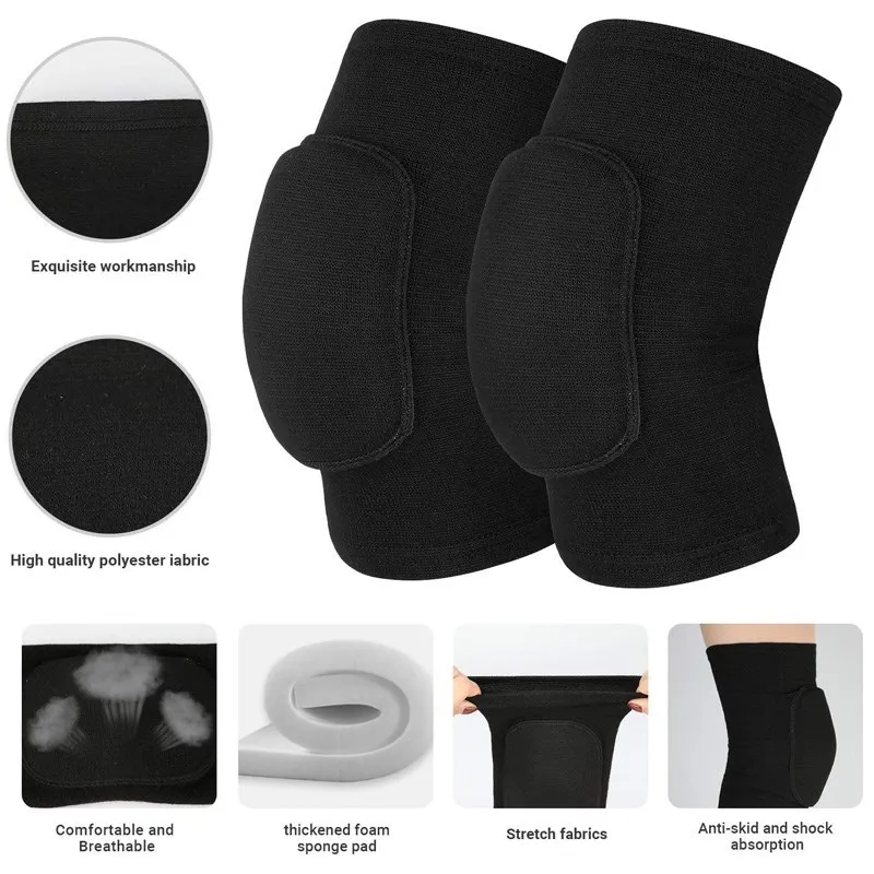 WOSWEIR Dancing Knee Pads for Volleyball Yoga Women Kids Men Patella Brace Support EVA Kneepad Fitness Protector Work Gear