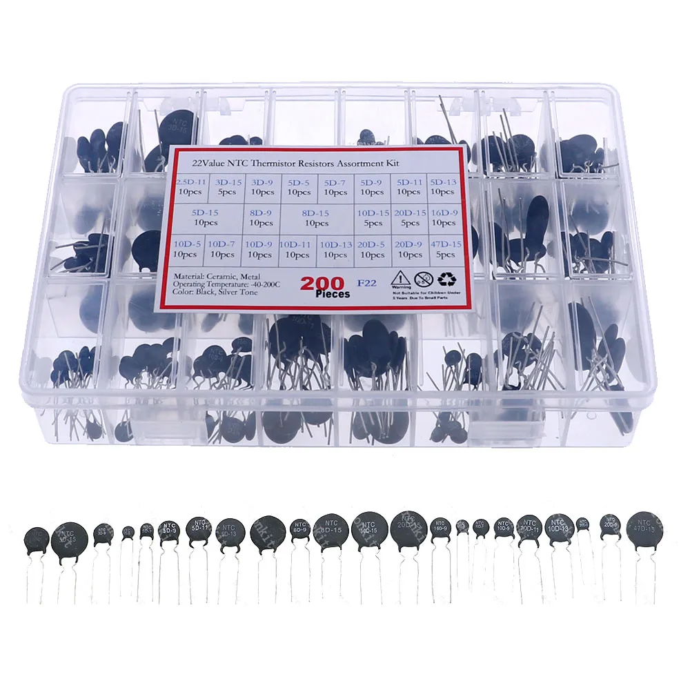 MF52 MF58 MF72 NTC thermistor Thermal Resistor Kit DIY Mix Resistors set 1K 2K 3K 4.7K 5K 10K 20K 47K 50K 100K