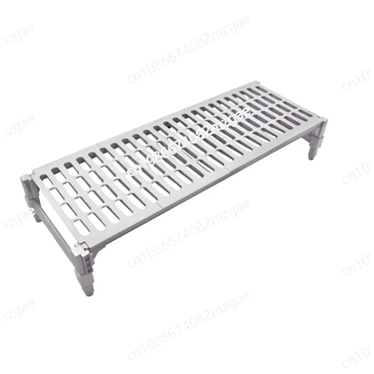 Plastic Steel Storage Shelving with Grid Mat, Rustproof Cold Room Shelf for Freezer Warehouse Catering, Heavy Duty Storage Rack