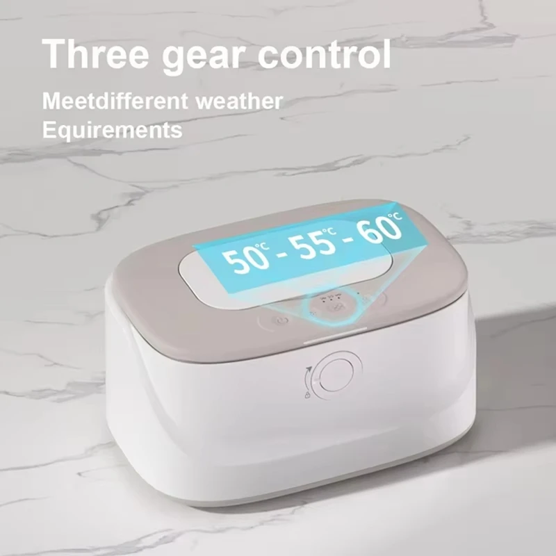 Portable Baby Wipes Warmer with USB Interface,3 Adjustable Gears, Night Light,Car-Friendly Thermostatic Wet Wipe Heater-A10G