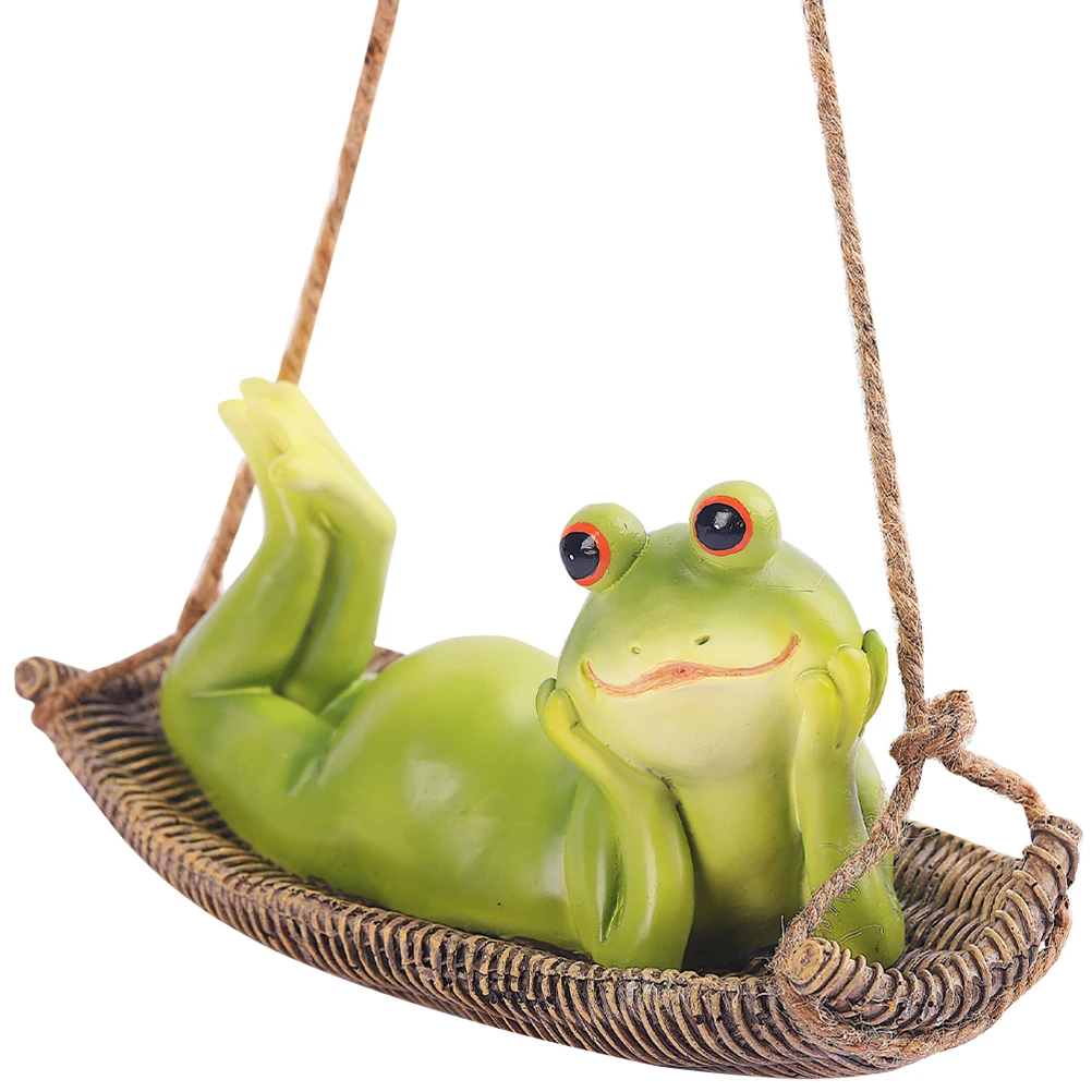 

Resin Animal Sculptures Garden Hanging Decoration Outdoor Frog Decorations Home Ornament Crafts Figurine