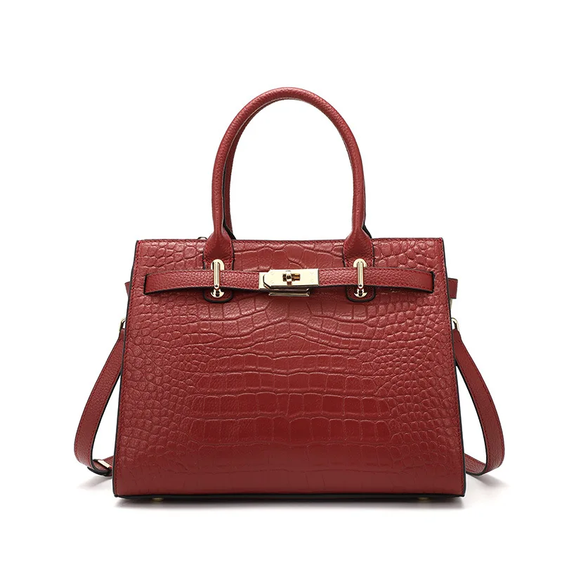 2024 New Summer Fashion Large Capacity Genuine Leather Mom bags Bolsas para mujeres bagsfor lady tote handbag square crossbody