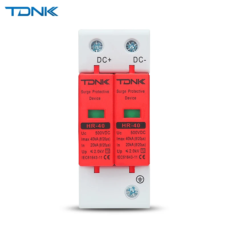 TDNK DC2P Series Surge Protection Device 500V 600V 800V 1000V for Photovoltaic Solar System Lightning Protection