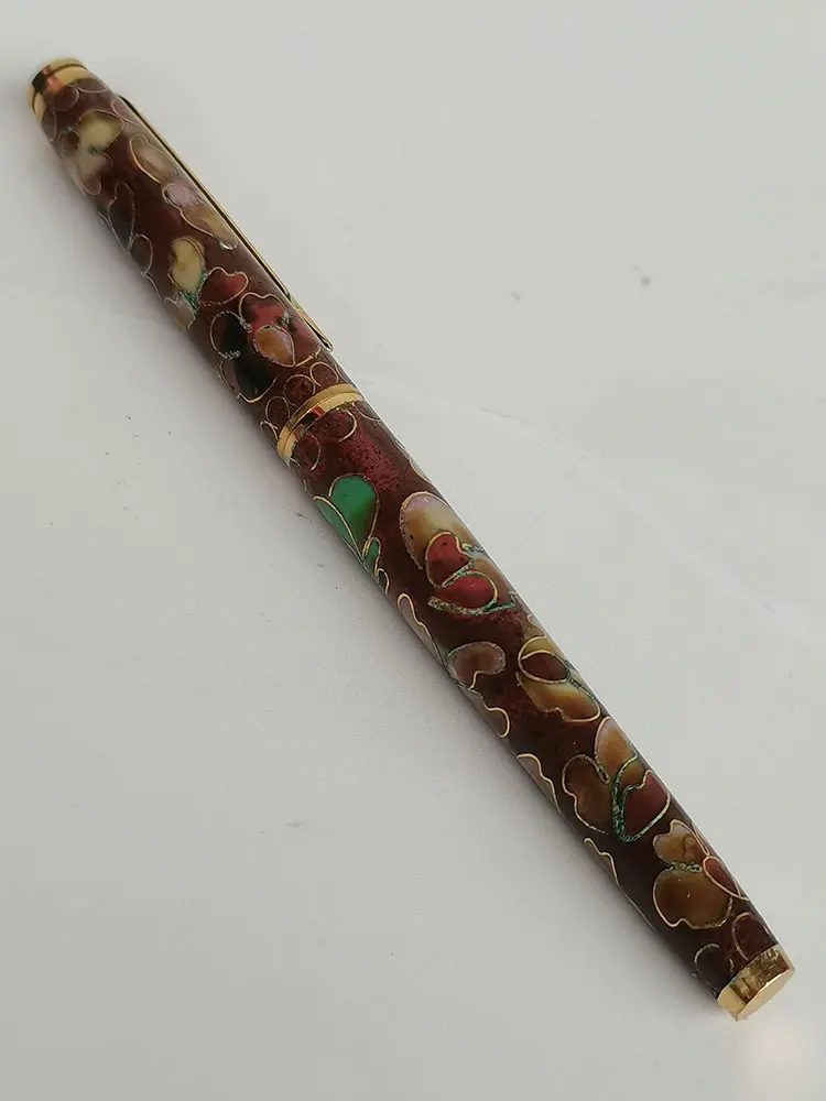 New Old Stock Rare Vintage HERO 50 Fountain Pen Fine Nib Cloisonne Process Smooth Writing Stationery Students Caily Collection