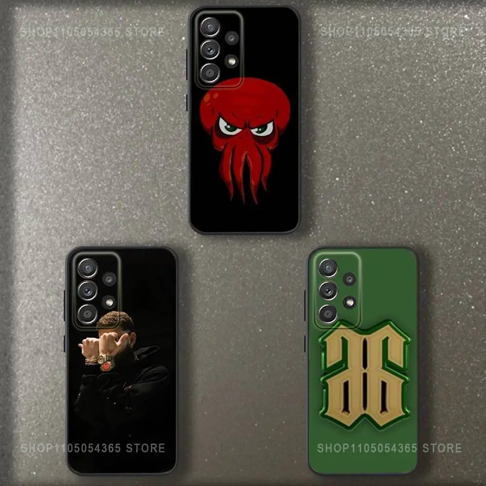 H-Hades ラッパー 66 電話ケース サムスン S 25、24、23、22、30、21、10、9、ウルトラ、プラス、ライト、FE、4、5 G ソフトブラックケース