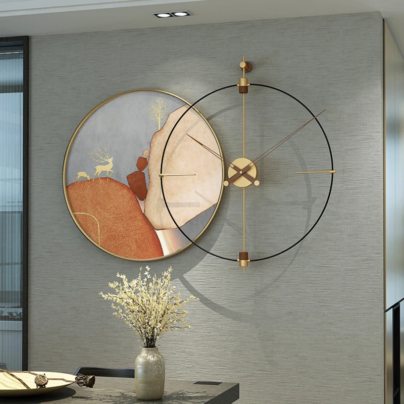 

Modern Luxury Wall Clock Design Bedroom Metal Creative Wall Clock Nordic Design Unique Quiet Horloge Murale Home Furniture