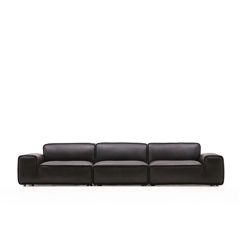 

Sofa villa large apartment living room all leather 3.0 thickness all green leather sofa