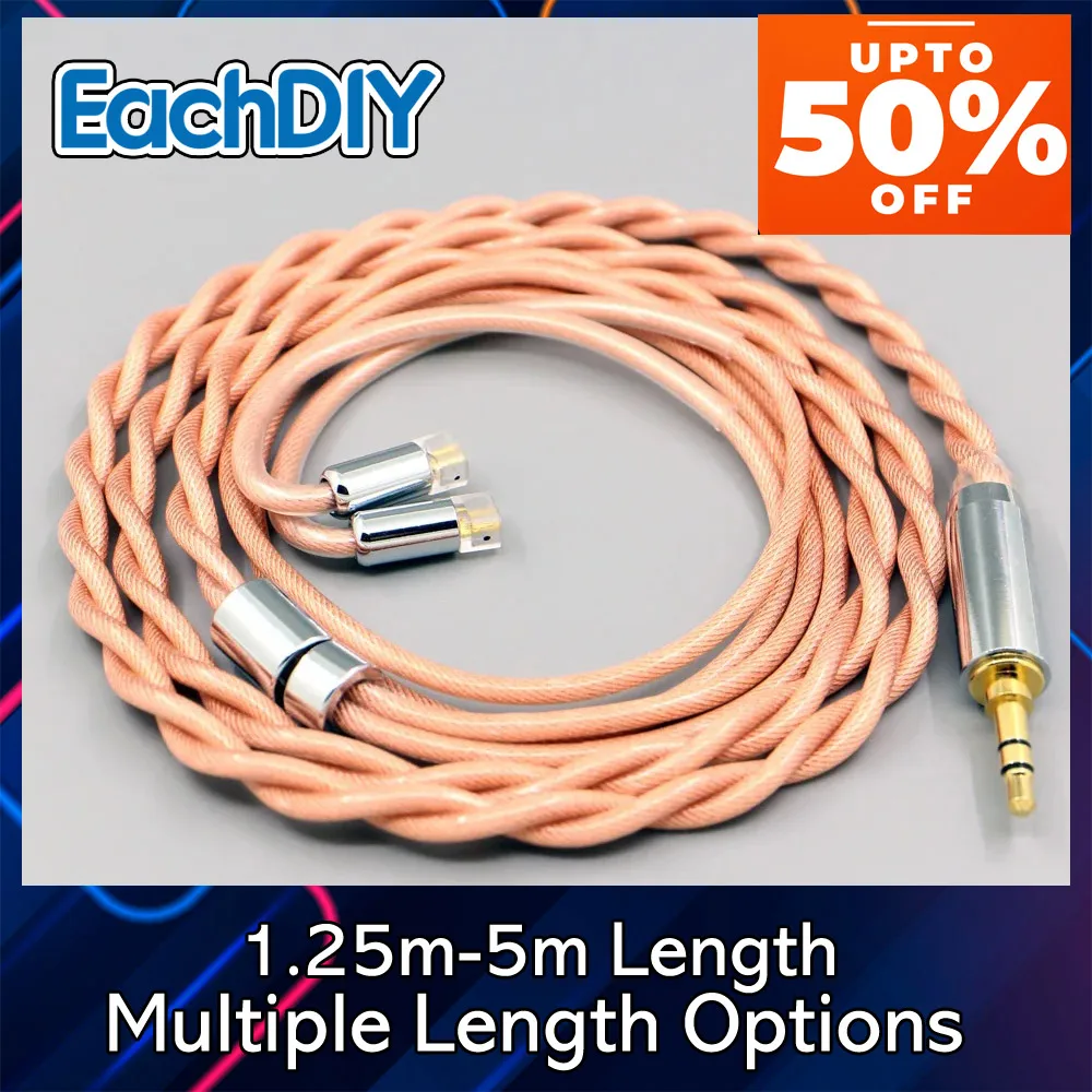 Тип6 756-жильный экранирующий кабель для наушников Litz OCC 7n для UE11 UE18 pro QDC Gemini Gemini-S Anole V3-C V3-S V6-C 7983