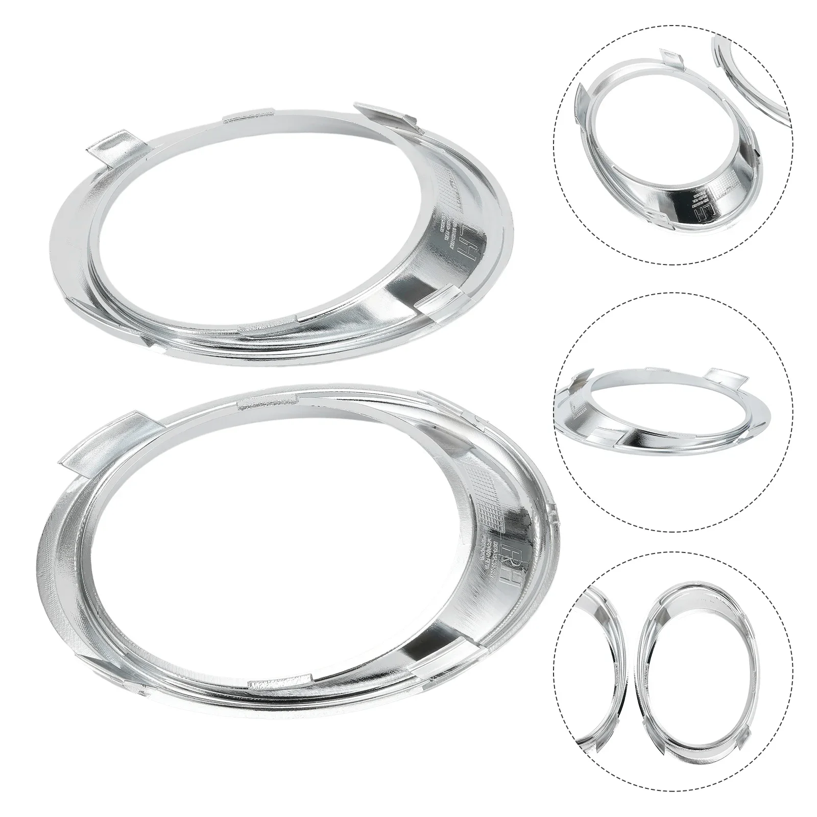 

Chrome Fog Lamp Bezel Trim Ring Left & Right Silver Trim Ring Fog Light Cover For Ford Fusion 2013-16 Lamp Bezel