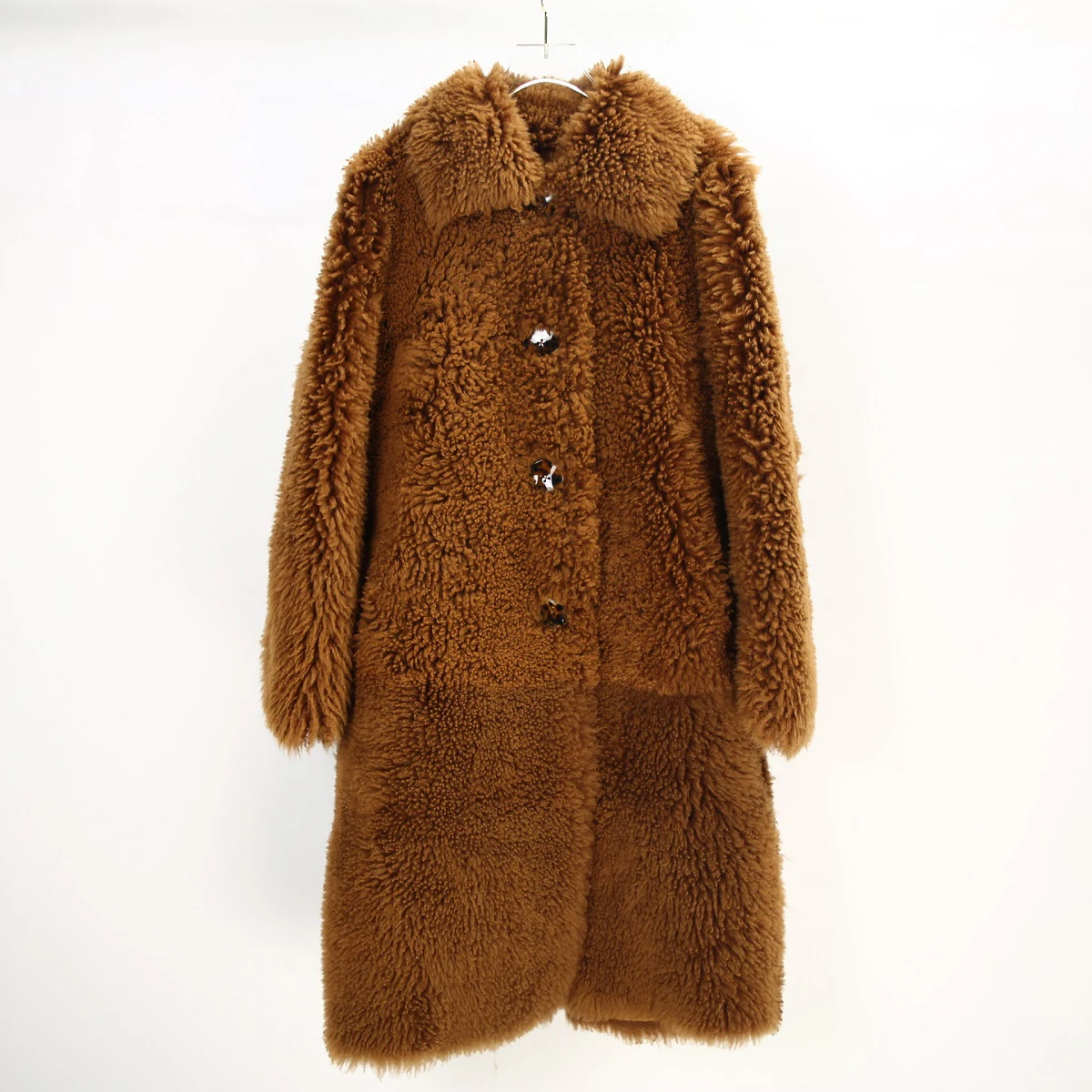 

FURTJY 2023 Autumn And Winter New Missouri Merino Whole Leather Lamb Fur One Long Fur Coat Women's Coat