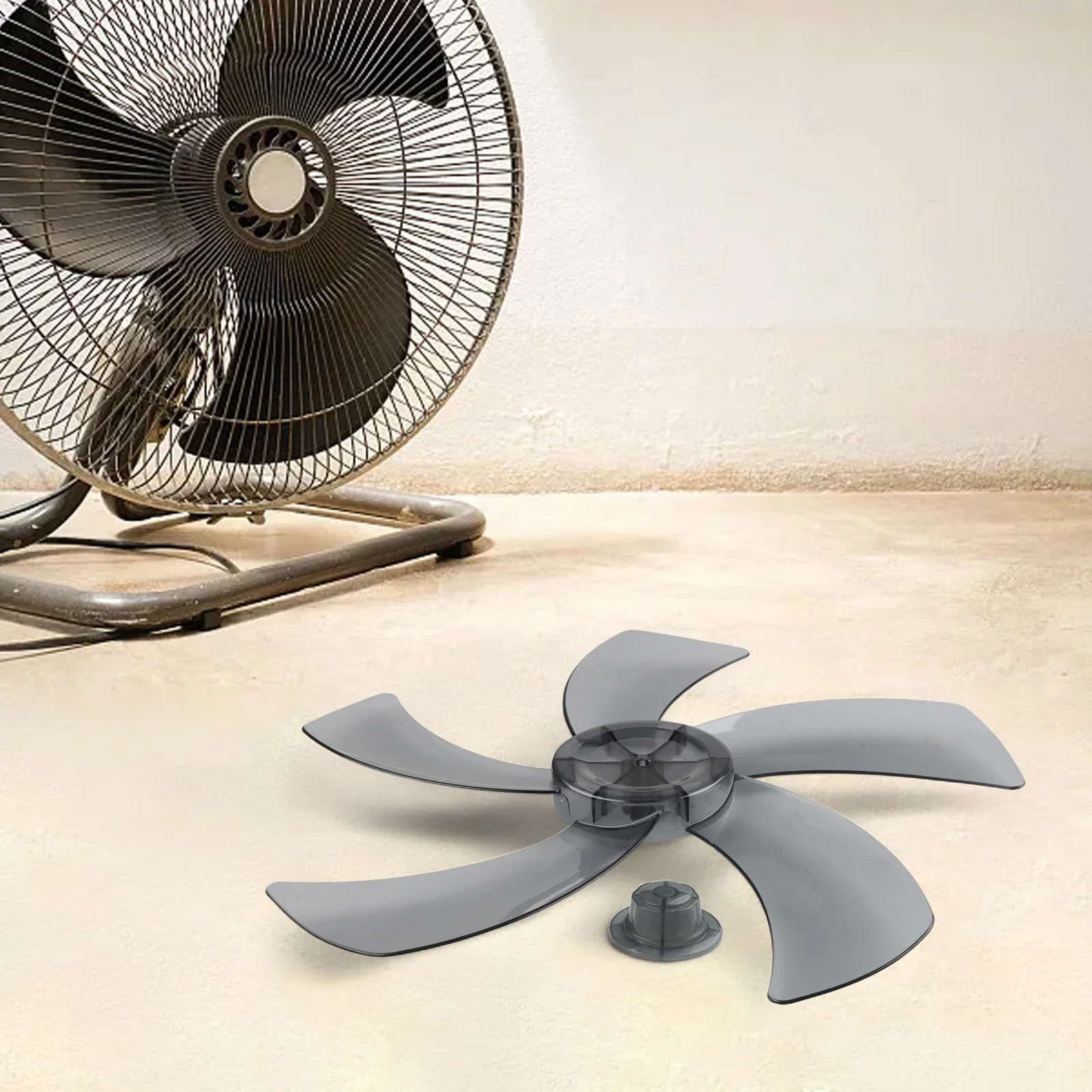 18 Inch Five Leaf Fan Blade For Pedestal Fans With Nut Cover Constructed From Lightweight PP Plastic For Reliable Performance