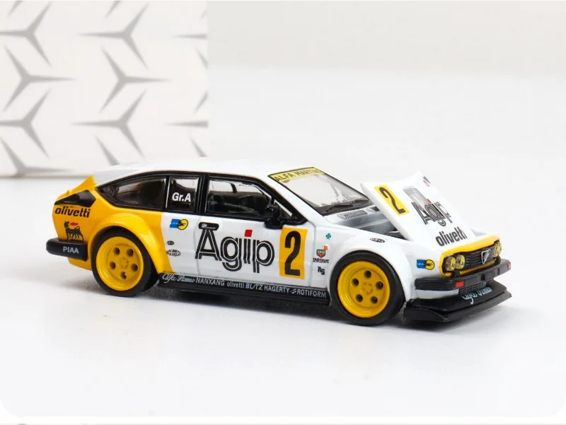 Rm 1/64 alfa romeo gtv6 liga veículo de motor brinquedo fundição modelo de metal coleção menino presentes de natal