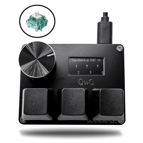 Imagen 1 del producto Para Geometry Dash OSU Mini teclado de juego de música SayoDevice O3C disparo rápido Gateron Jade Pro interruptor magnético juego de teclas personalizadas